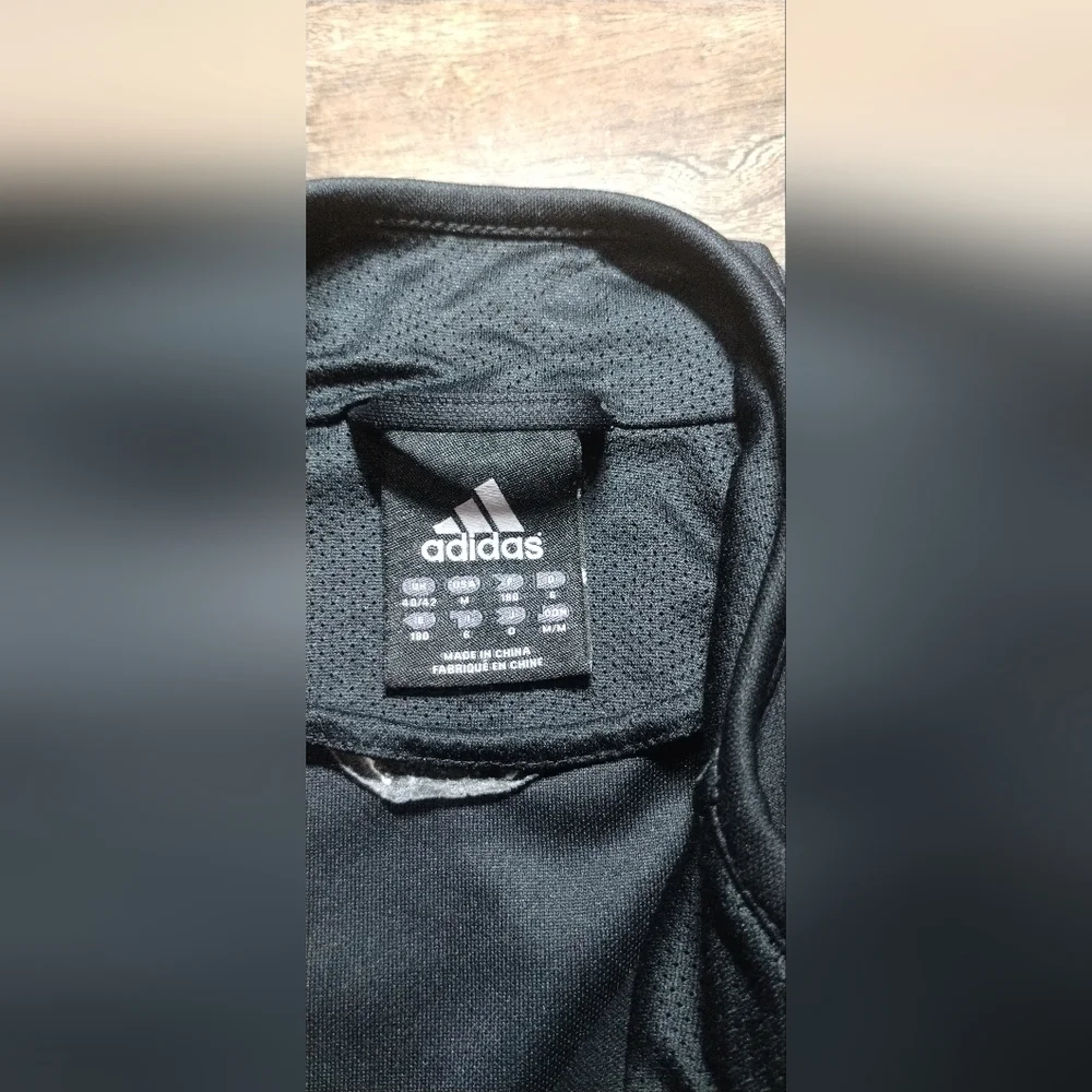 Adidas Black Jacket with White Accents